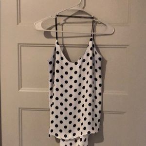 Polka Dot Low Cut Back Cami
